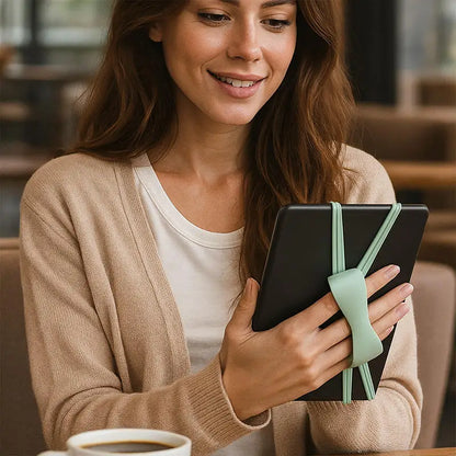 Soft Silicone Hand Strap for Kindle & Kobo - Lightweight Elastic Finger Grip Holder for E-Readers & Tablets