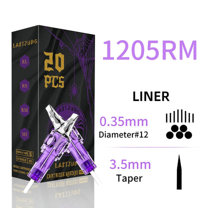 LASTJUDG 20PCS Disposable Tattoo Cartridge Needles – RL RS M1 RM for Permanent Makeup & Tattoo Pen