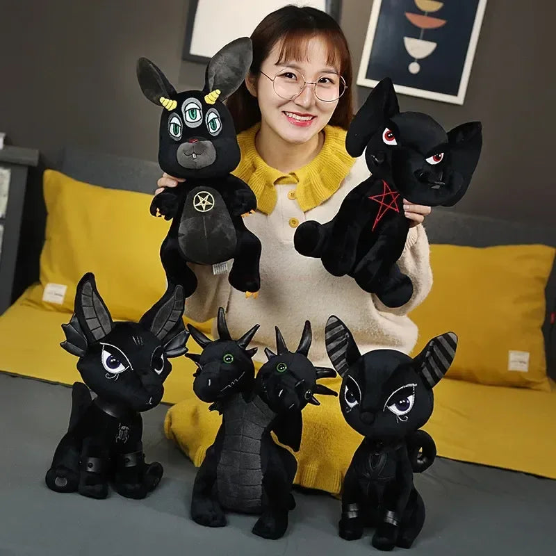 New Dark Style Plush Toys — Cute Ancient Egyptian Mythology Unicorn, Anubis, Hydra & Bastet Plush Dolls for Kids Gifts