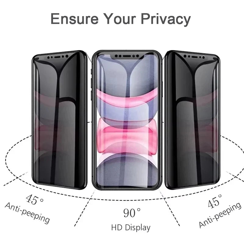 1-5PCS Matte Privacy Screen Protector for iPhone 17, 16, 15 Pro Max, 14, 13, 12, 11, XR, XS, 7, 8 Plus & SE Anti-Spy Ceramic Film