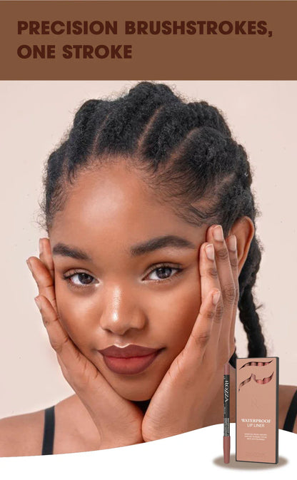 Rozza Waterproof Matte Lip Liner Pencil Set – Weightless, Precise, Super Soft & Blendable