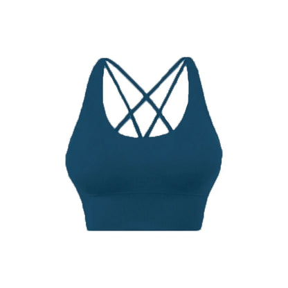Women’s Summer Crossback Sports Bra — Breathable Fitness & Yoga Tank Top | Gym Crop Top