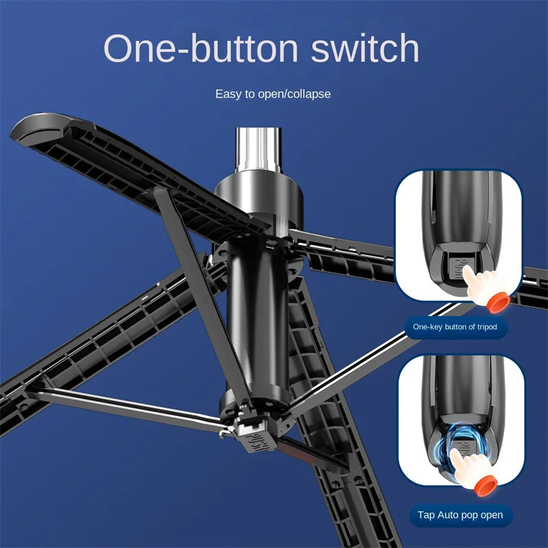 FANGTUOSI 180cm Wireless Selfie Stick Tripod – Phone Holder Stand with Bluetooth Shutter for Smartphones & Cameras
