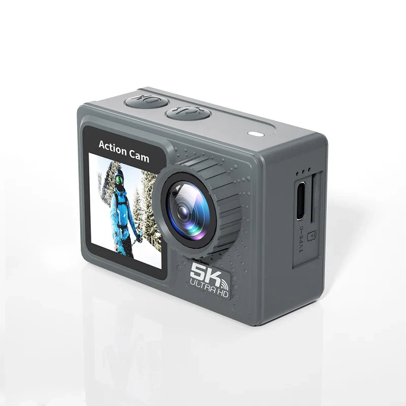 4K 5K Action Bicycle Camera with Electronic Stabilizer – WiFi Sport Helmet Video Recorder Compatible with GoPro
