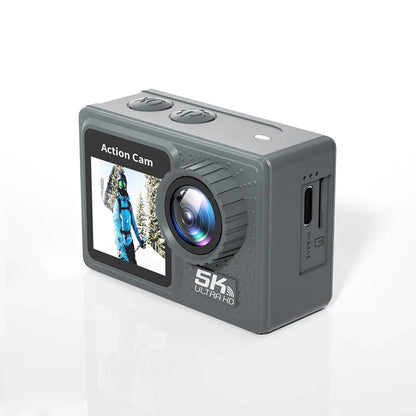 4K 5K Action Bicycle Camera with Electronic Stabilizer – WiFi Sport Helmet Video Recorder Compatible with GoPro