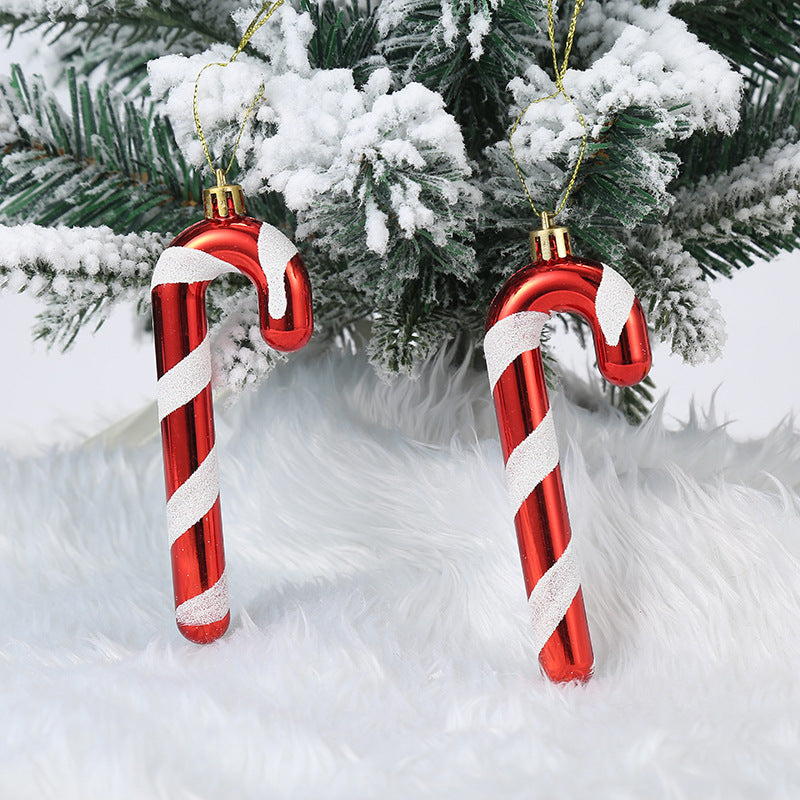 Christmas Tree Hanging Ornament – Red & White Candy Cane Pendant for Xmas, Home Decor & New Year 2024