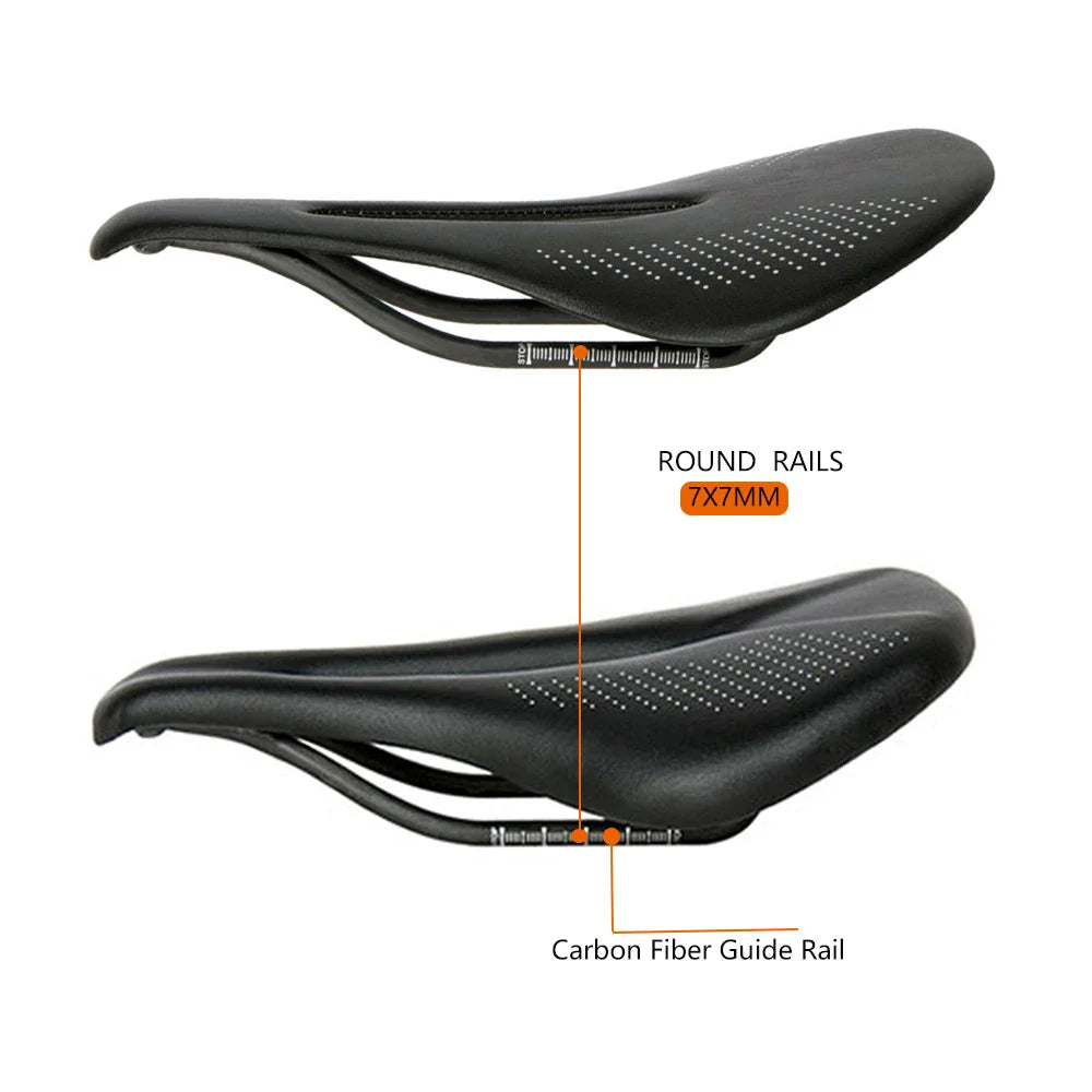 89g EVA Carbon Bike Saddle - Comfortable Ultra-Light MTB Saddle, 7x7mm Racing Bicycle Seat, 240x143mm for Easy Installation