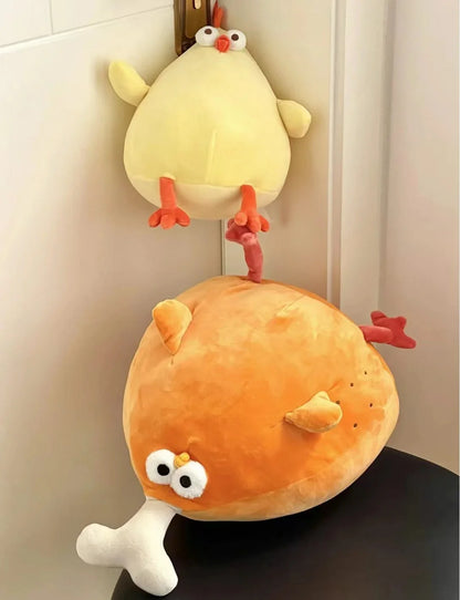 Chicken & Leg Plush Toy — Soft Gingerbread Chicken Doll for Kids & Birthday Gifts