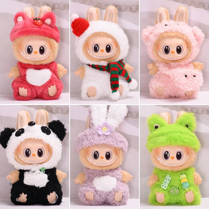 New Hot 2.0 Labubu Doll Outfit — Have A Seat Series Macaron The Monsters Vinyl Doll Clothes & Cap Accessories