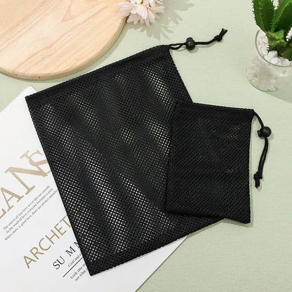 Durable Nylon Mesh Drawstring Bag – Multi-Purpose Outdoor Travel Storage Pouch for Camping Gear