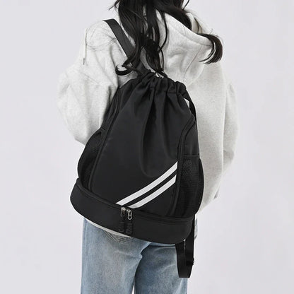 Fitness & Sports Backpack | Gym Bag for Women & Men, Basketball, Soccer, Football Storage with Drawstring Training Knapsack