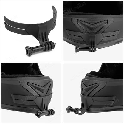 Motorcycle Helmet Chin Mount – Action Camera Holder for DJI Osmo Action & GoPro 8–13, Full Face Riding Gear Accessory