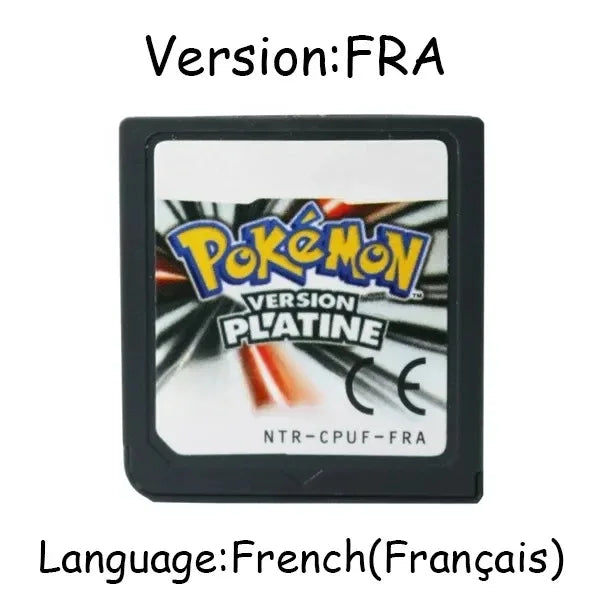 Pokemon Series DS Game Cartridge – Platinum, Pearl, Diamond, HeartGold, SoulSilver, Multilingual for NDS/3DS Consoles