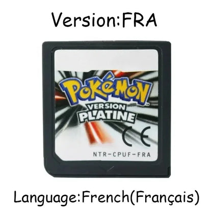 Pokemon Series DS Game Cartridge – Platinum, Pearl, Diamond, HeartGold, SoulSilver, Multilingual for NDS/3DS Consoles