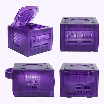 Bitfunx GameCube NGC Replacement Shell – Transparent Purple & Black Case for GC Console
