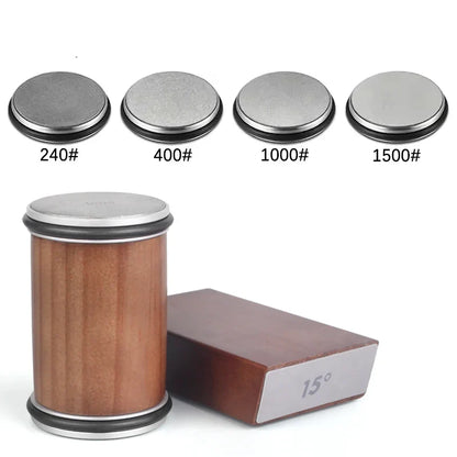 Rolling Diamond Knife Sharpener with Magnetic Holder – 15° & 20° Angle Roller Kitchen Sharpening Stone Kit