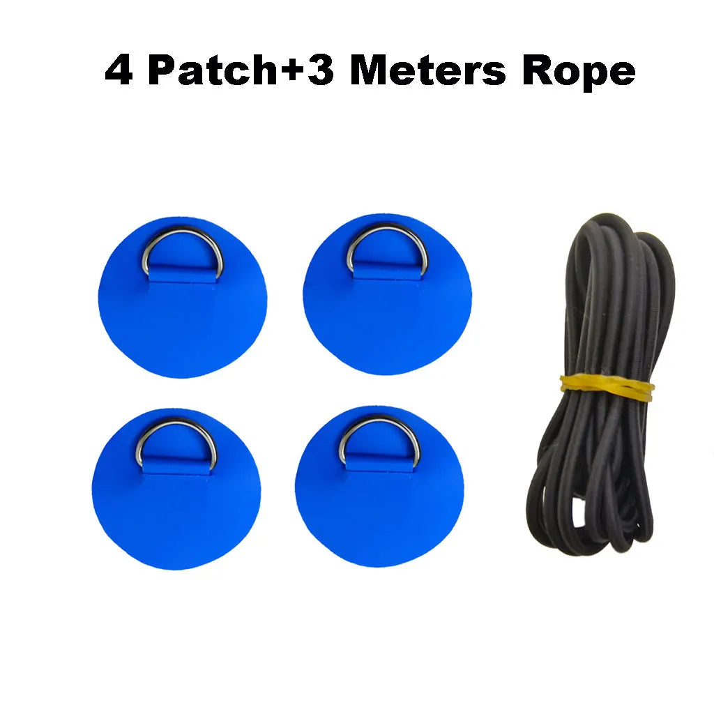 6.5CM D-Ring PVC Patch – Inflatable Boat, Kayak, SUP, Dinghy & Canoe Rope Ring Attachment