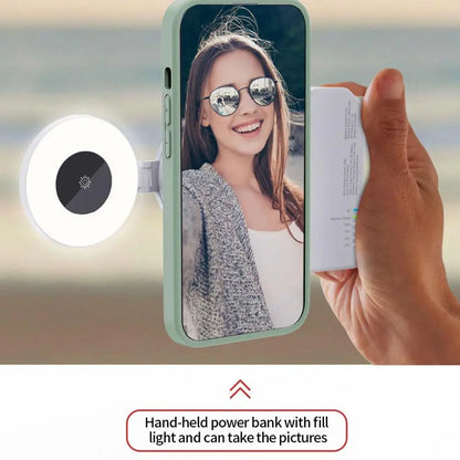 Mini Magnetic Pocket LED Fill Light — Universal Selfie Light for iPhone 12-15 with MagSafe