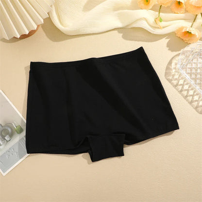 New Women’s Cotton Seamless Sports Panties – Solid Color Boxers, Cozy Lingerie Underwear XS-XL
