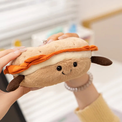 Cute Dessert Plush Toys – Soft Cake, Waffle, Pancake, Macaron, Éclair Stuffed Dolls for Kids Gift & Home Decor