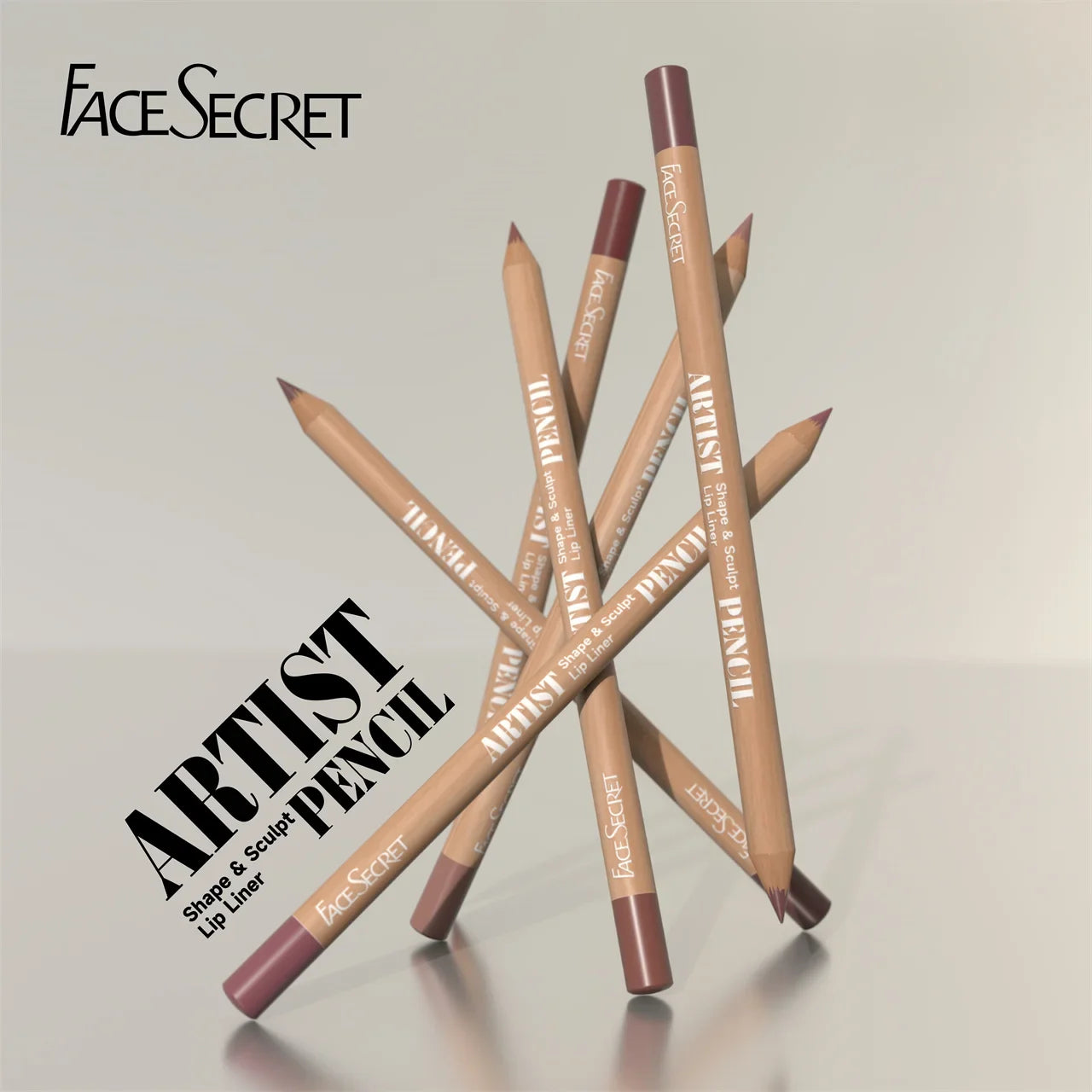 Face Secret Artist Shape Sculpt Lip Liner Set – Weightless, Precise, Super Soft & Blendable Matte Texture