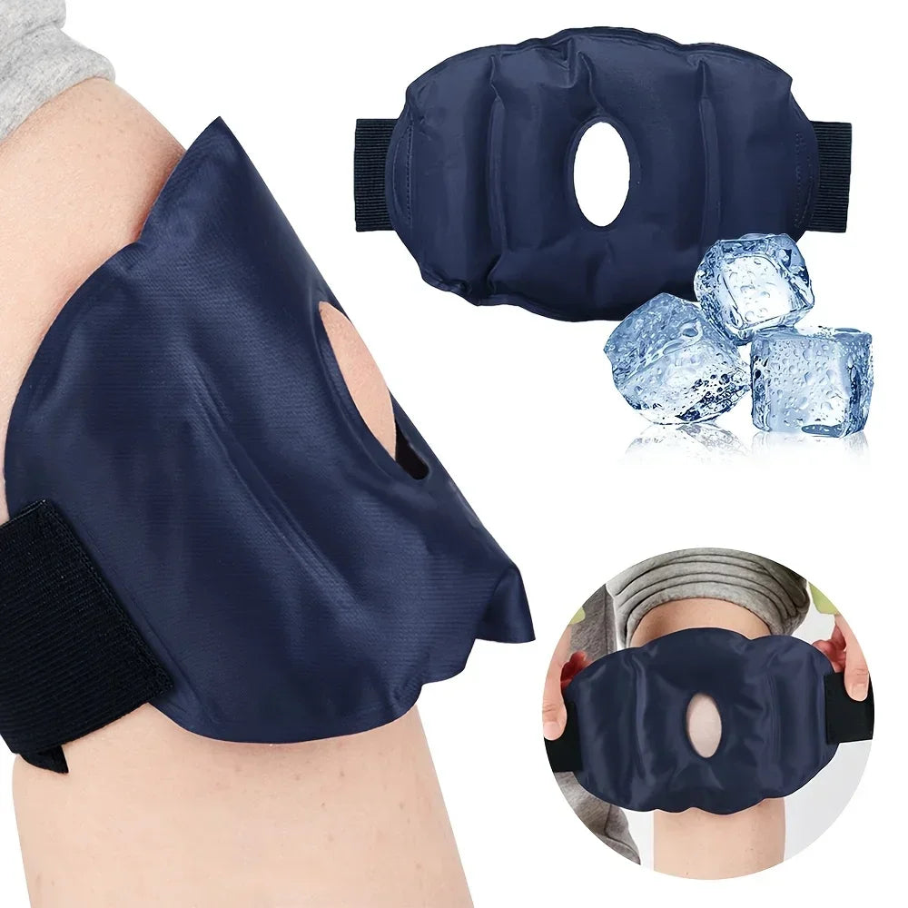 1/2pcs Gel Knee Ice Pack — Dual Temperature Hot & Cold Therapy with Reusable Nylon Strap