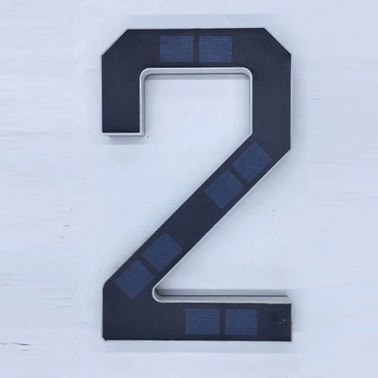 LED Solar House Number Light - Waterproof Address Sign with Light Sensor for Outdoor Home, Yard & Wall Decor