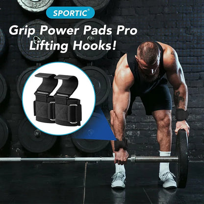 Weight Lifting Hook Grip Straps with Wrist Support – Gym Fitness Gloves for Pull-Ups, Powerlifting & Strength Training Grip Assistance