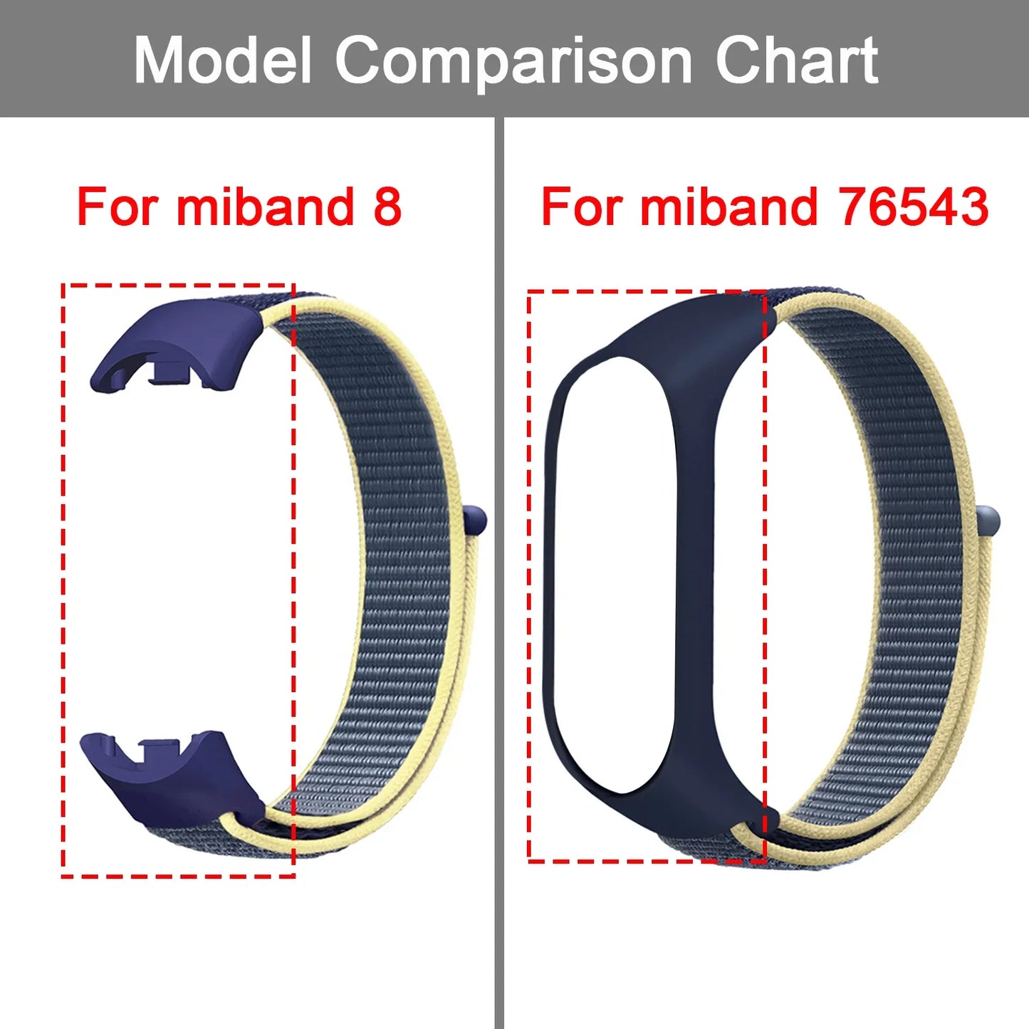 Nylon Loop Strap for Xiaomi Mi Band 9 & 8 NFC – Sport Replacement Wristband for Mi Band 7 6 5 4 3