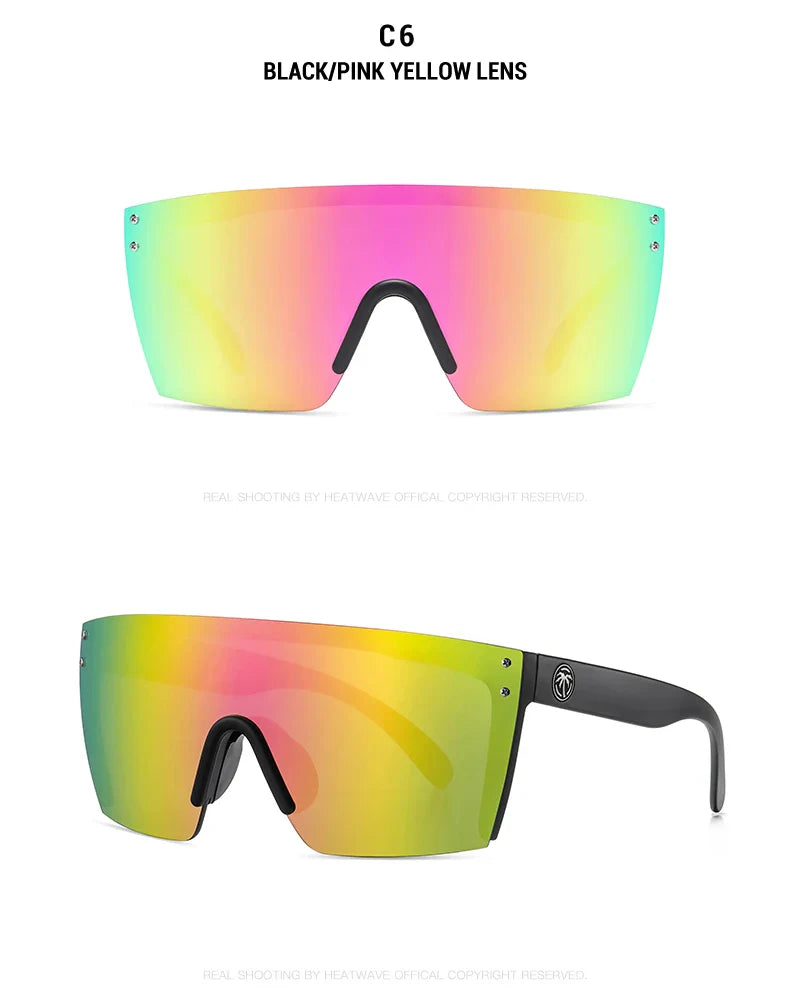 NEW Luxury Brand Mirrored Polarized Sunglasses — Men’s Sport Goggles with UV400 Protection & Case