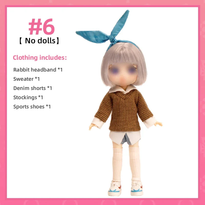 Lady Doolli 1/12 BJD Dolls Blind Box – 15cm Ob11 Mystery Anime Figure Toy, Kawaii Designer Gift