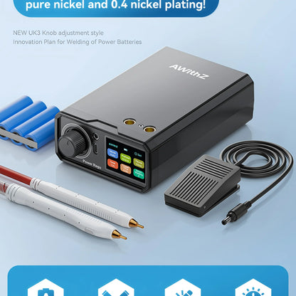 Awithz UK3 Portable Battery Spot Welder – DIY Mini 18650 Welding Machine, 10,000mAh, Welds Up to 0.4mm
