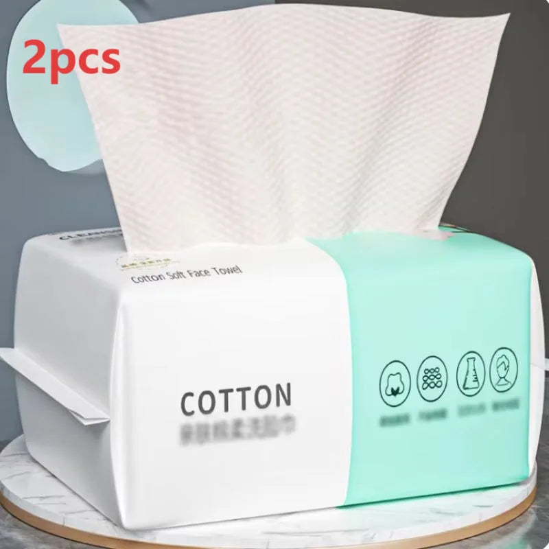 100pcs Reusable Thickened Face Towels – Soft Cotton Makeup Remover Pads