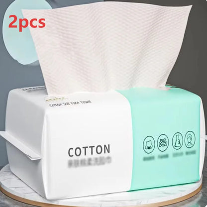 100pcs Reusable Thickened Face Towels – Soft Cotton Makeup Remover Pads