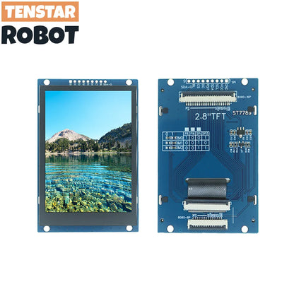 TENSTAR ROBO SPI TFT LCD Display Module – 2.4/2.8/3.5 Inch 240x320 & 320x480, 5V/3.3V PCB Adapter, ST7789V/ST7796S