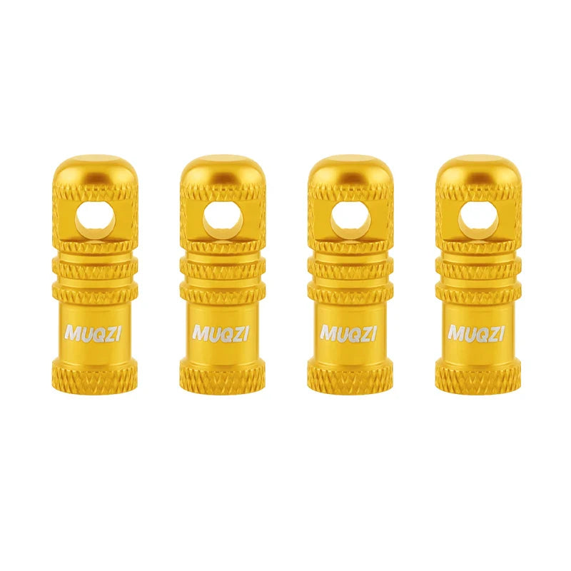 MUQZI 2/4PCS Presta Valve Caps with Core Remover — MTB Tubeless Tire Valve Stem Accessories