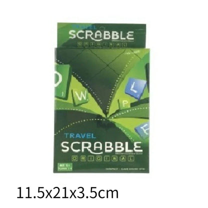English Spelling Solitaire Box – Alphabet Chess & Scrabble Puzzle, Educational Toy for 2-4 People, Travel Board Game