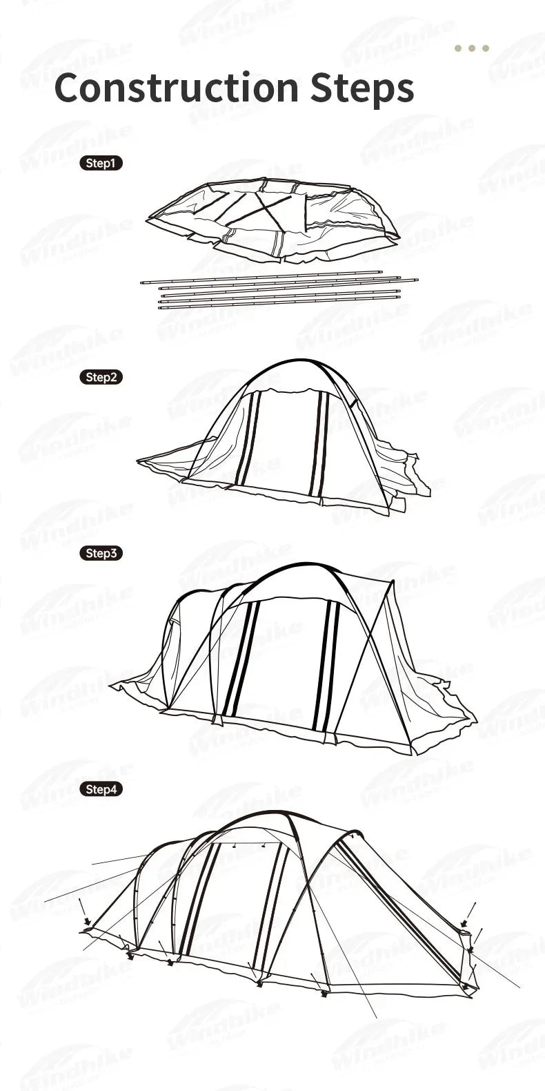 Naturehike Aries Tunnel Tent – 4-6 Person 4-Season Geodesic Outdoor Camping Tent, Double Layer, Large Travel Shelter
