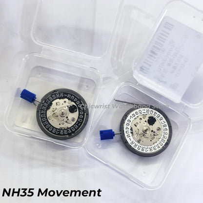 NH35 Premium Automatic Mechanical Movement NH35A 24 Jewels Self-Winding Watch Movement – High Accuracy Replacement with Date Wheel (3/3.8/6 Position)