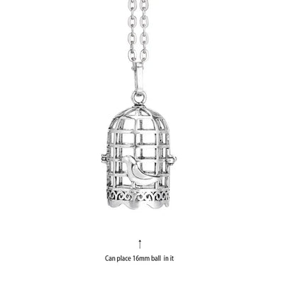 Vintage Mexico Angel Ball Chime Necklace – Antique Locket Aromatherapy Essential Oil Diffuser