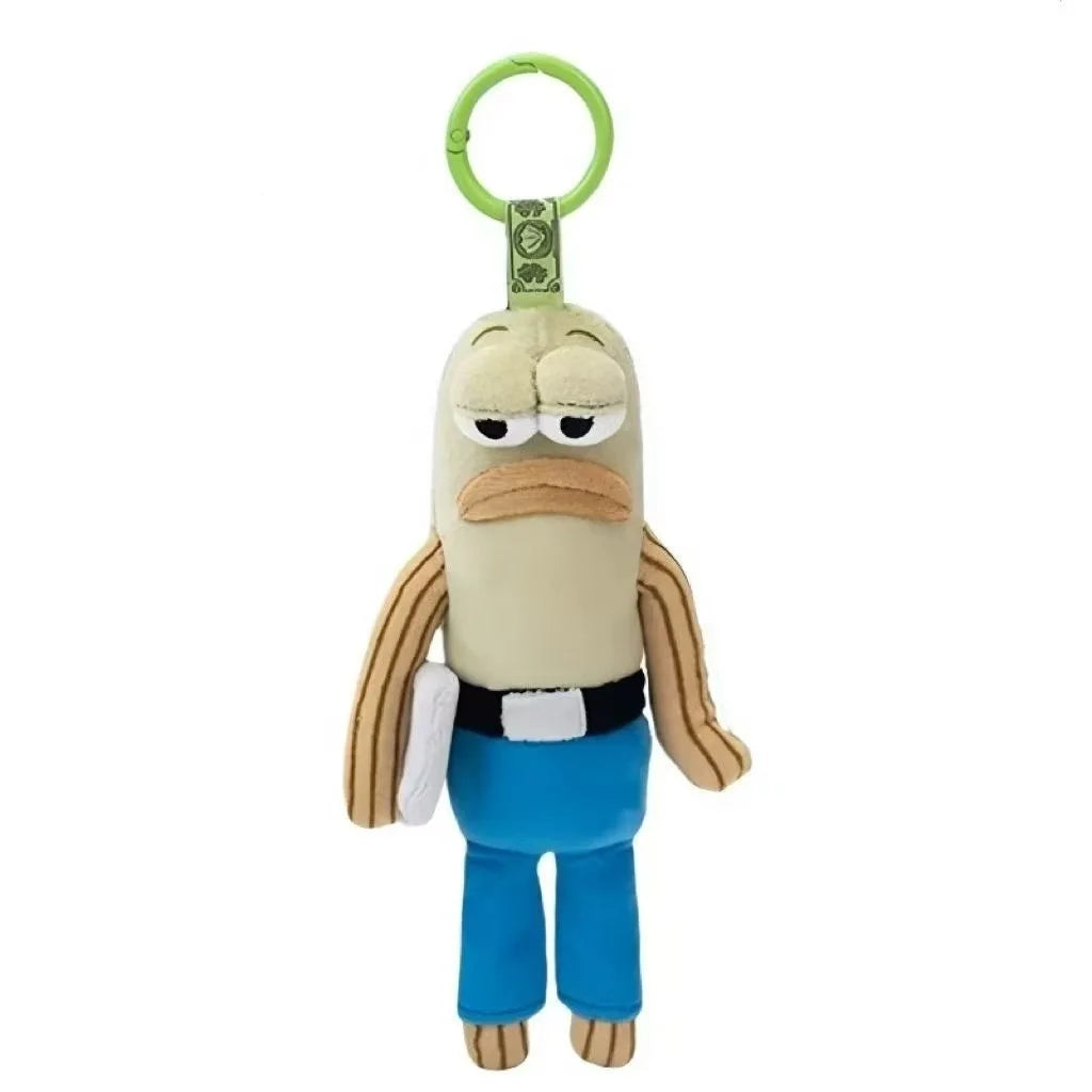SpongeBob Ugly-Cute Fish Plush Keychain - Funny Kawaii Bag Charm & Gift Decoration