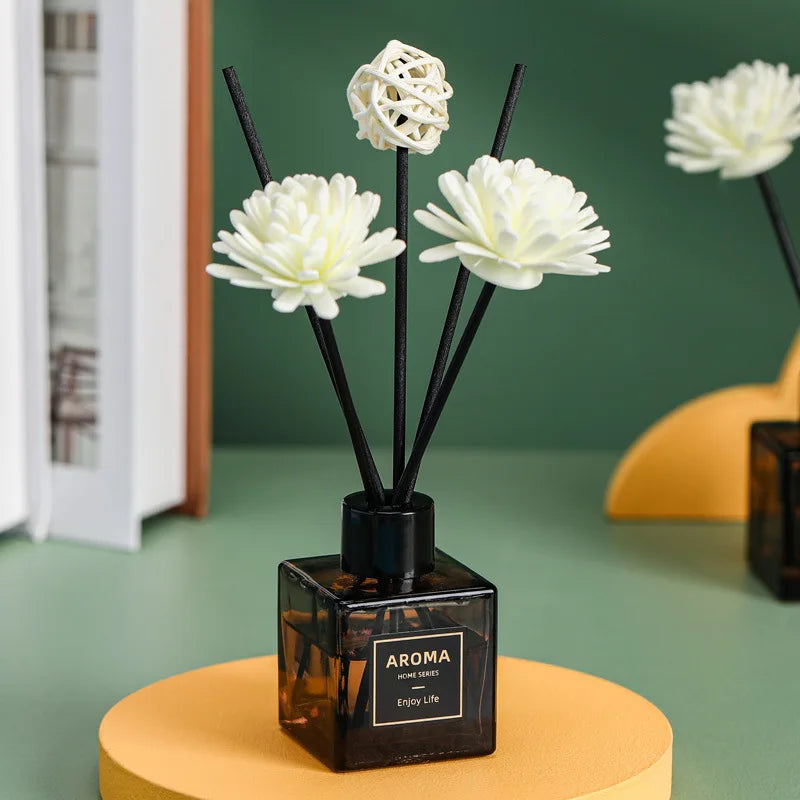 50ml Luxury Diffuser & Scented Candle Gift Set - Lime Basil Essential Oil for Aromatherapy & Home Decor