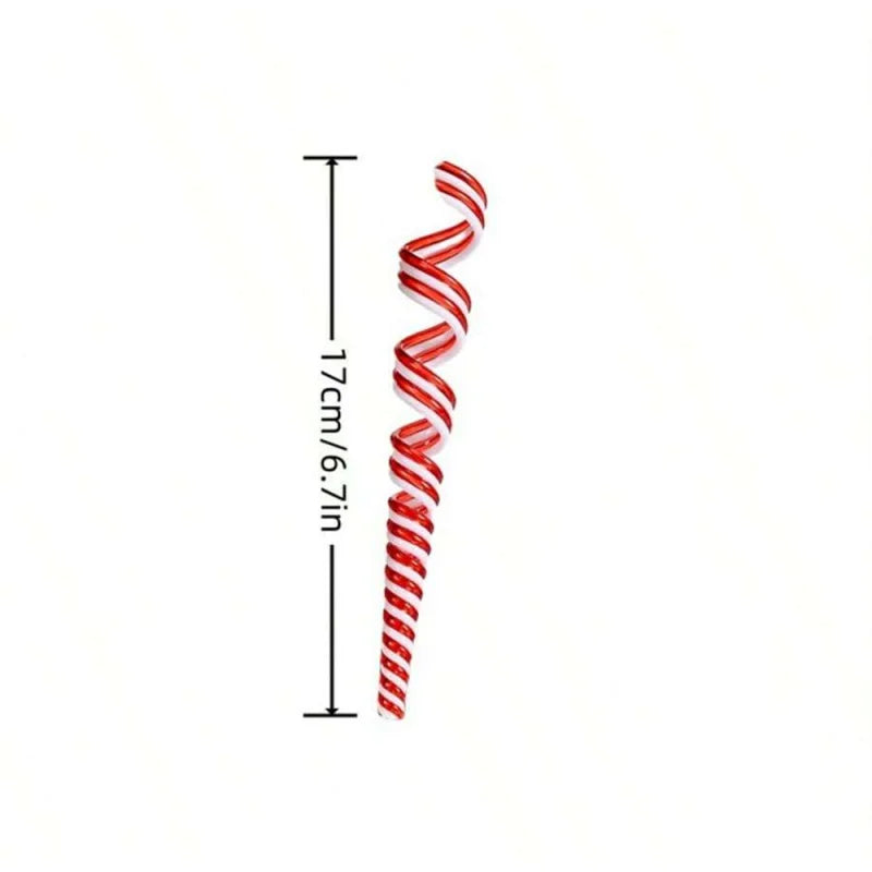 4PCS Christmas Candy Stick Decorations – Hanging Plastic Lollipops for Tree Ornaments & Holiday Decor