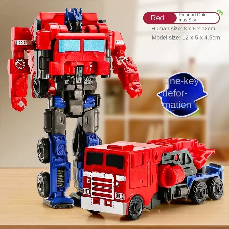 Transformation Car Anime Robot Toy – One-Step Deformation Puzzle Action Figure for Kids