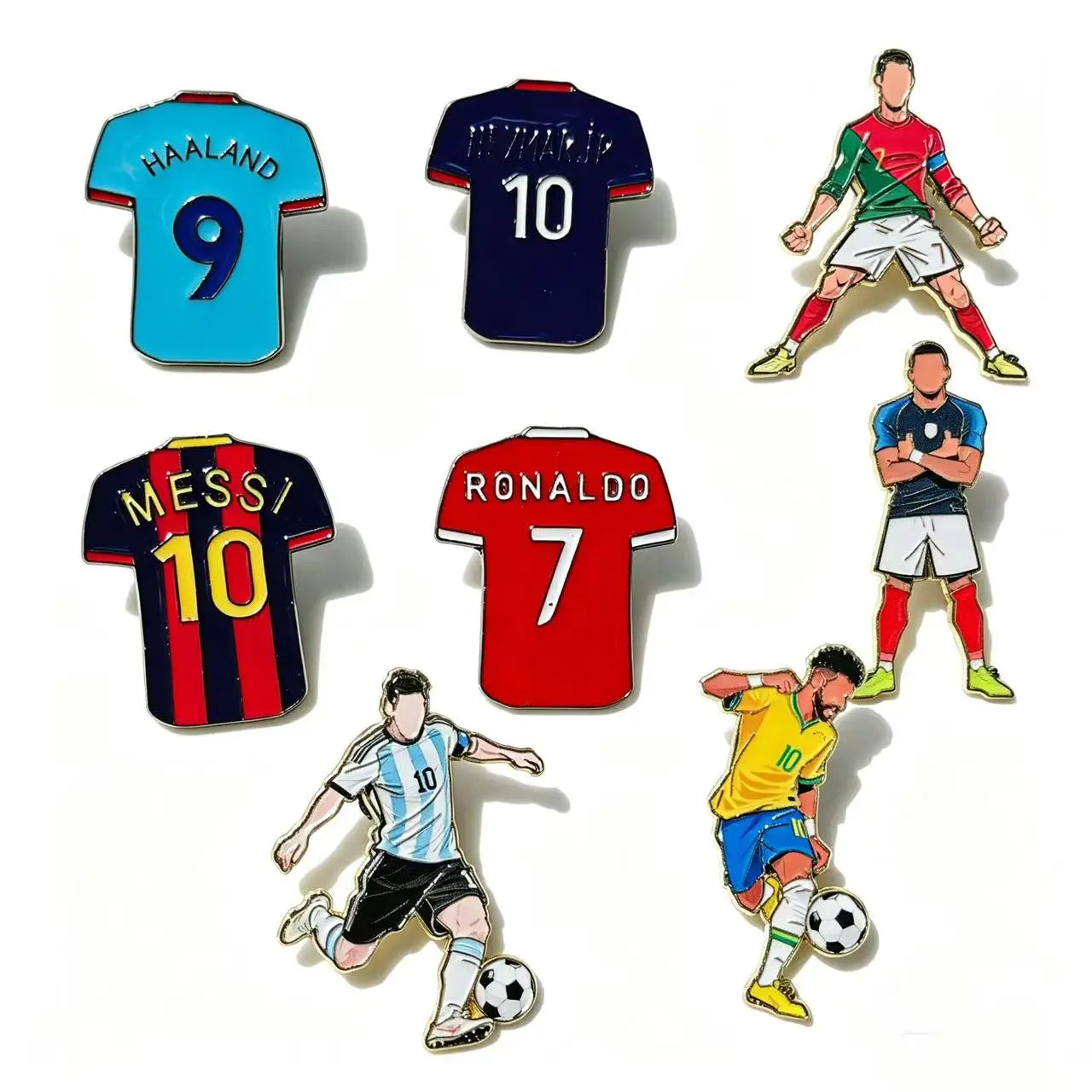 Football Player Enamel Brooch - Creative Sport Metal Lapel Pin Jewelry Gift