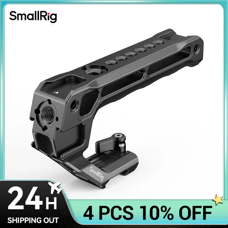 SmallRig NATO Top Handle Lite with Cold Shoe: Portable Camera Handle for Sony, Canon, Nikon - Compatible with Camera Cage 3766