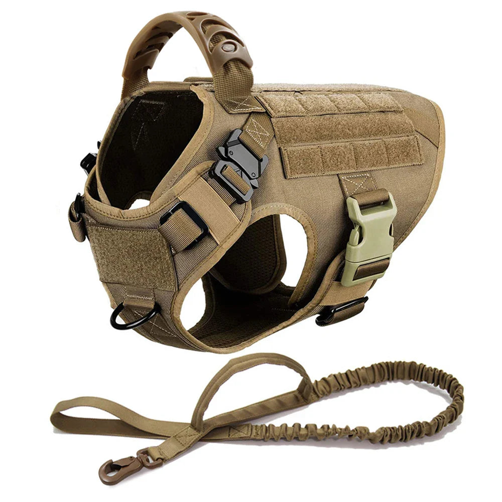 Large Dog Harness & Leash Set — Training & Walking Vest for German Shepherd, Malinois