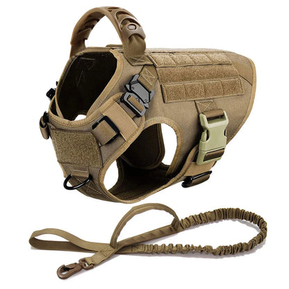 Large Dog Harness & Leash Set — Training & Walking Vest for German Shepherd, Malinois