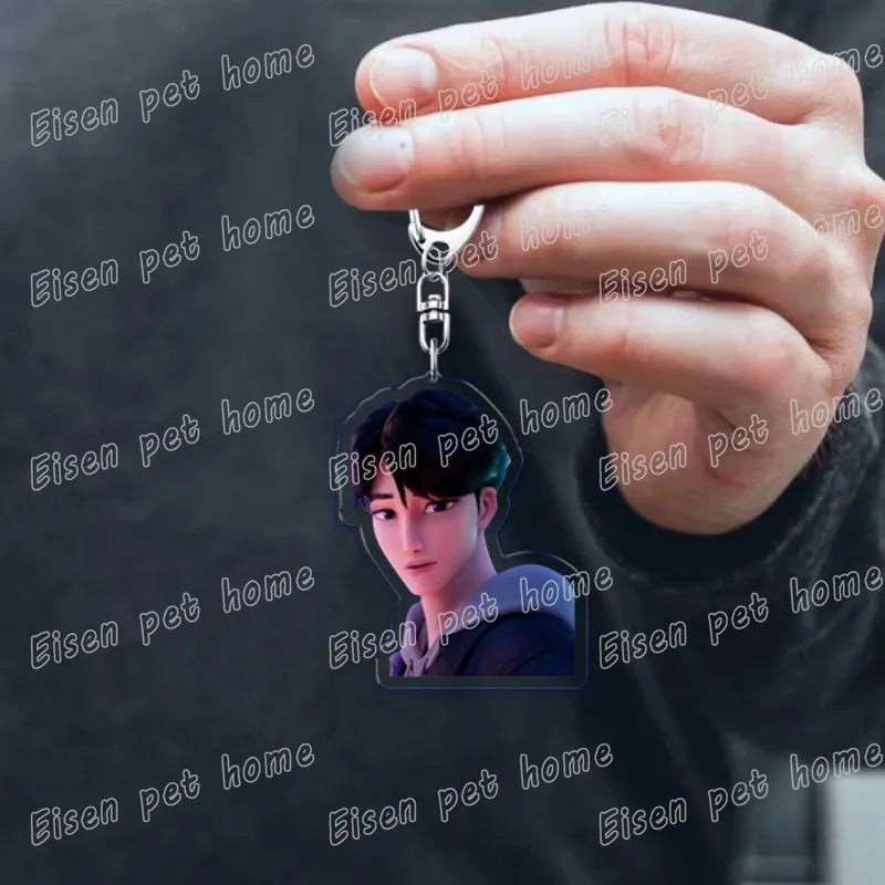 Kpop Demon Hunters Huntrix Saja Boys Keychain Bag Charm Rumi Zoey Jinu Ramen Keyring Fans Gift