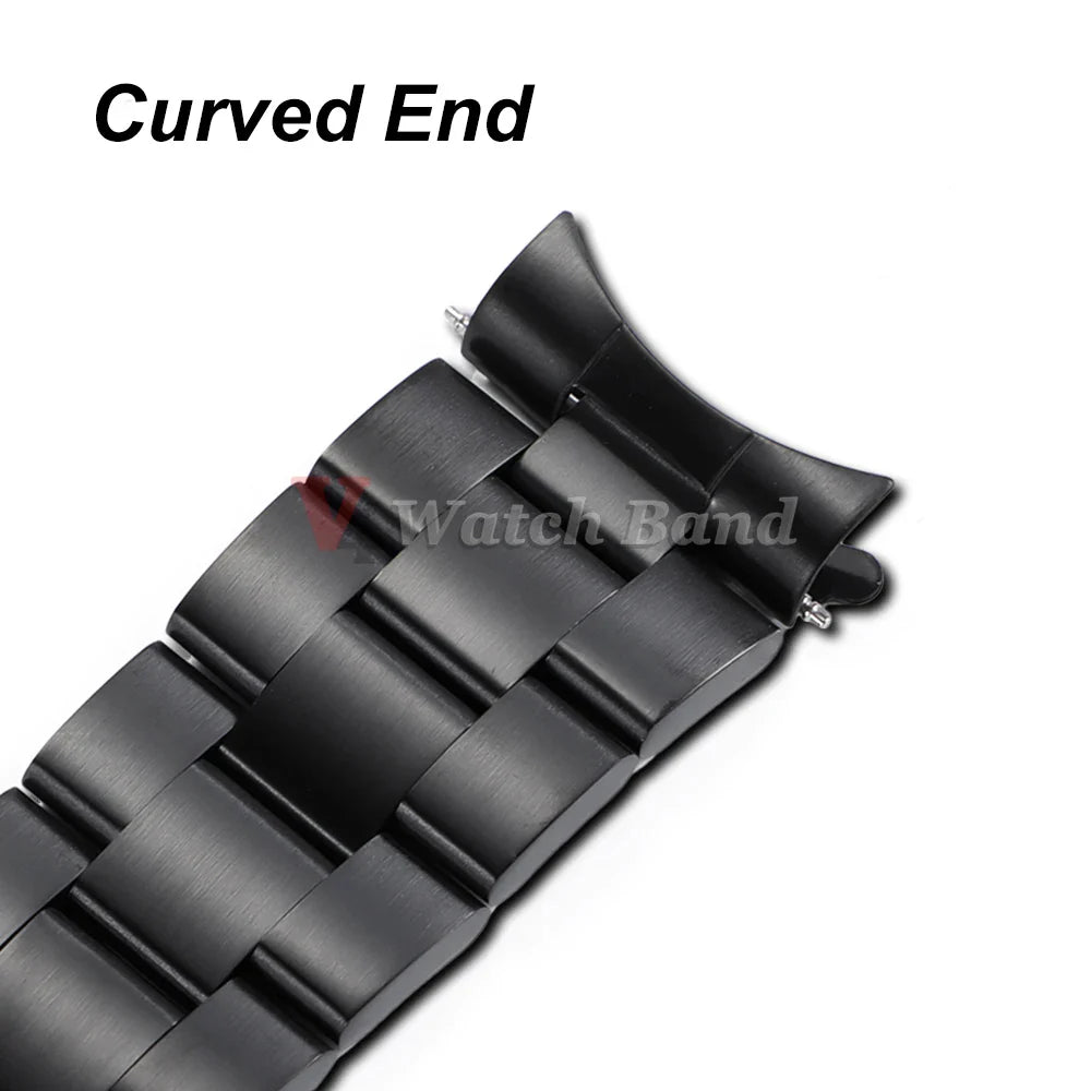 Curved End Stainless Steel Men’s Watch Band for Seiko 5 SKX007/SKX009 – 18mm/20mm/22mm Sport Jubilee Oyster Replacement Strap